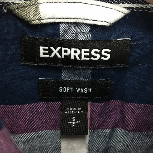 Express Small Casual Checkered Button Down - Picture 5 of 6